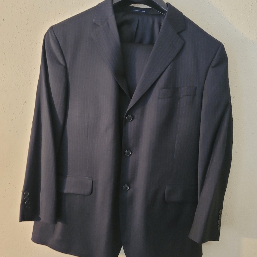 Mens Pinstriped Suit Jacket and Pants